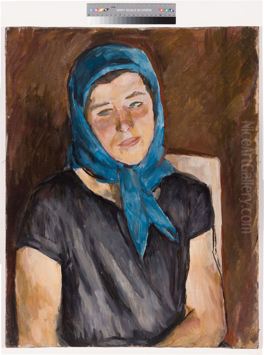 ,,Naine sinise pearatikuga