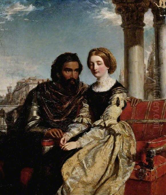 Othello and Desdemona Oil Painting by William Powell Frith