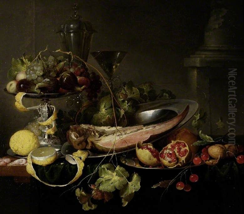 Still Life with Fruit Oil Painting by Jan Davidsz. De Heem
