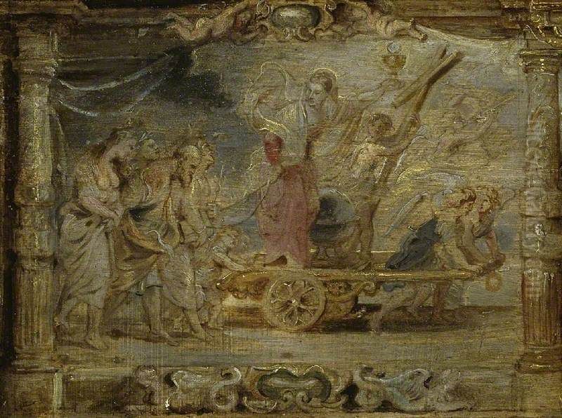 The triumph of faith Oil Painting by (studio of) Rubens, Peter Paul