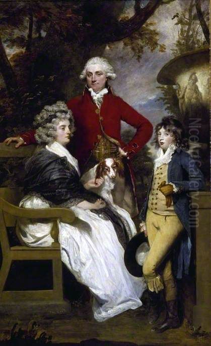 The Braddyll Family Oil Painting by Of Sir Joshua Reynolds