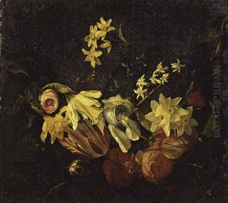 Festoon of Flowers Oil Painting by Daniel Seghers