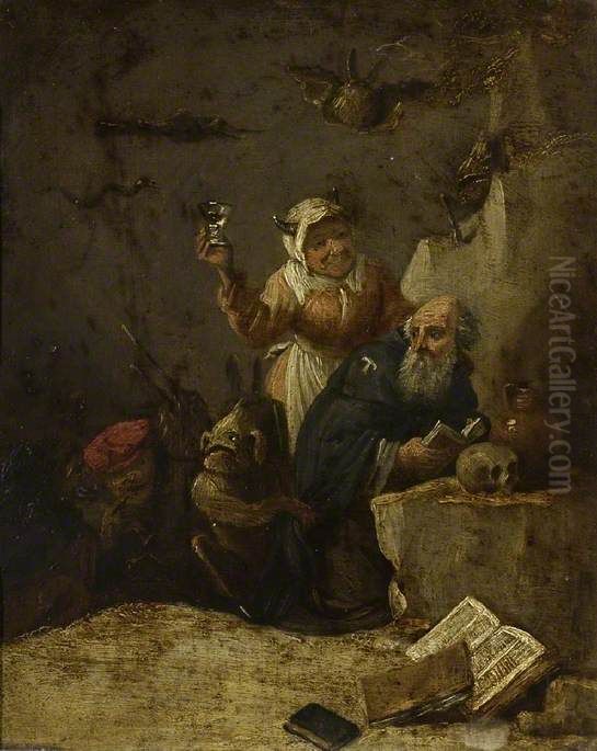 The Temptation of Saint Anthony Oil Painting by David Teniers the Younger