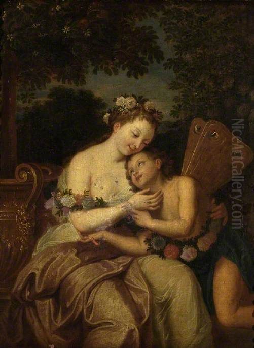Zephyr and Flora Oil Painting by Antoine Coypel