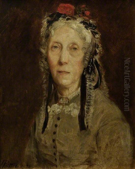 Mrs Bossom, the artist's mother Oil Painting by John Pettie