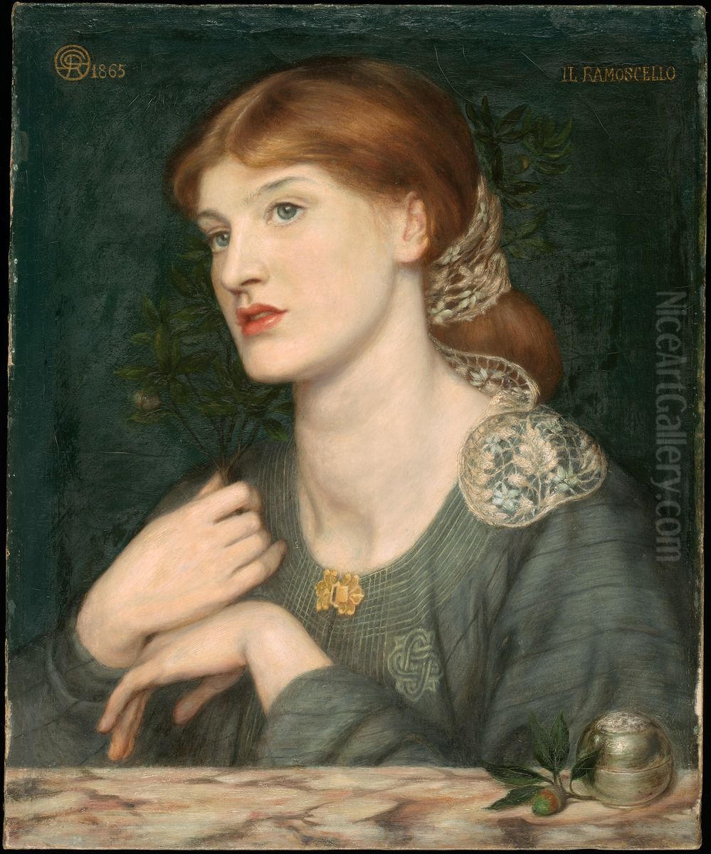 Il Ramoscello Oil Painting by Dante Gabriel Rossetti