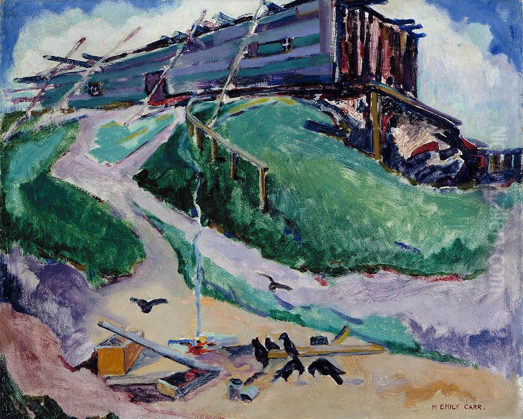 Community House, Ucluelet Oil Painting by Emily M. Carr