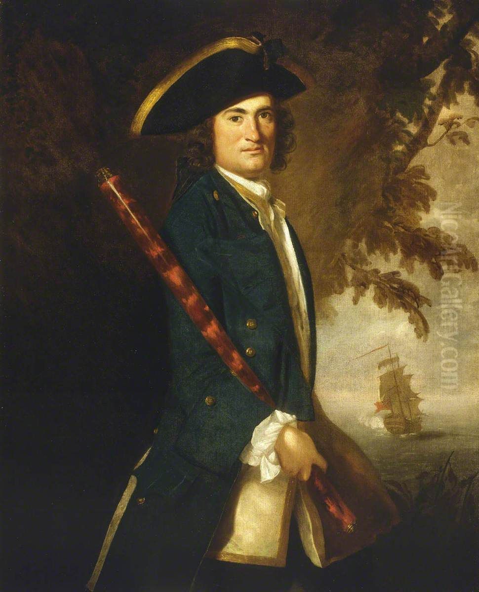Portrait of a Naval Lieutenant, 1749 Oil Painting by Of Sir Joshua Reynolds