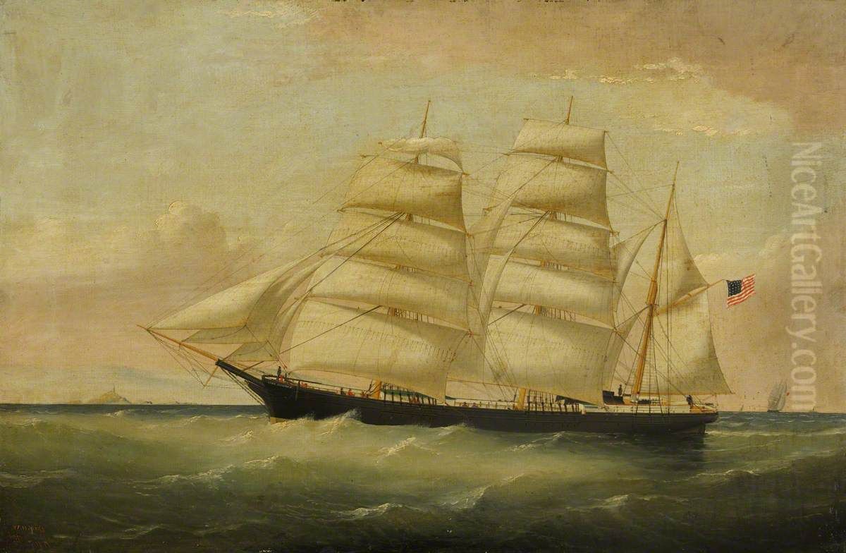 The barque 'Lord Clarendon' under way Oil Painting by William Howard Yorke