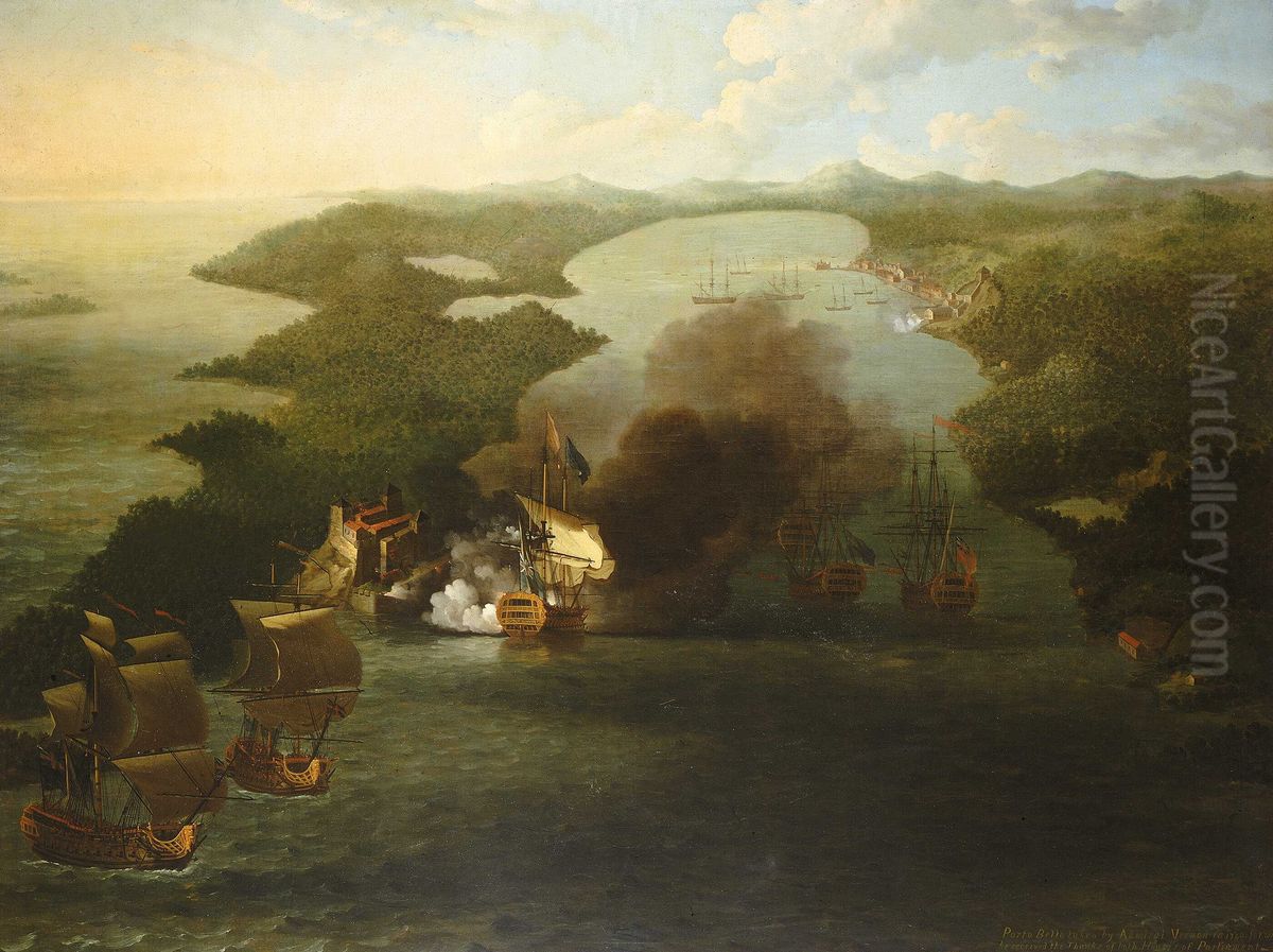 The Capture of Puerto Bello, 21 November 1739 Oil Painting by Samuel Scott