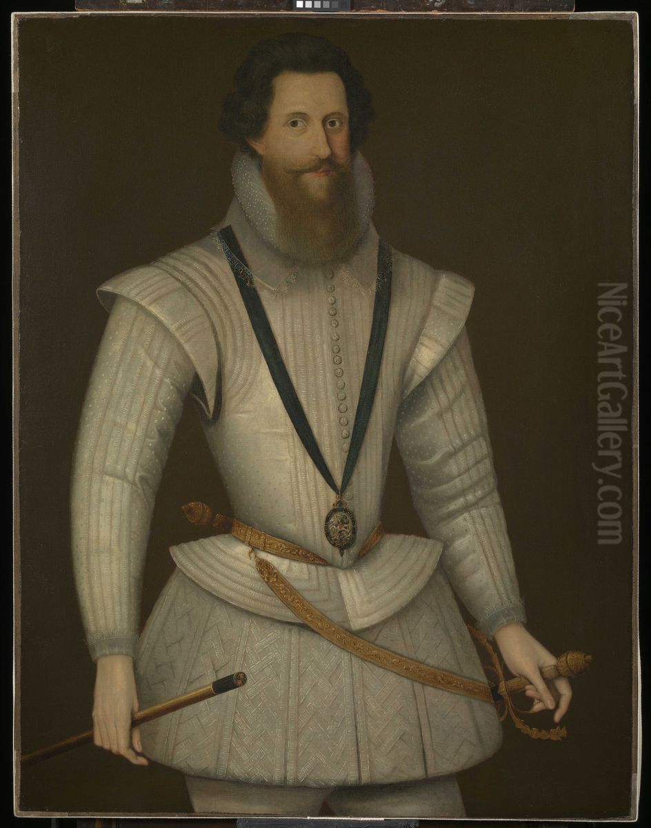Robert Devereux, 1565-1601, 2nd Earl of Essex Oil Painting by Marcus Gheeraerts the Younger