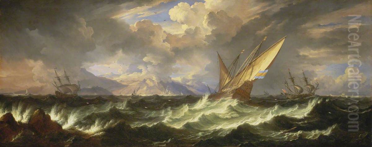 A Fresh Breeze in the Mediterranean Oil Painting by Pieter Mulier