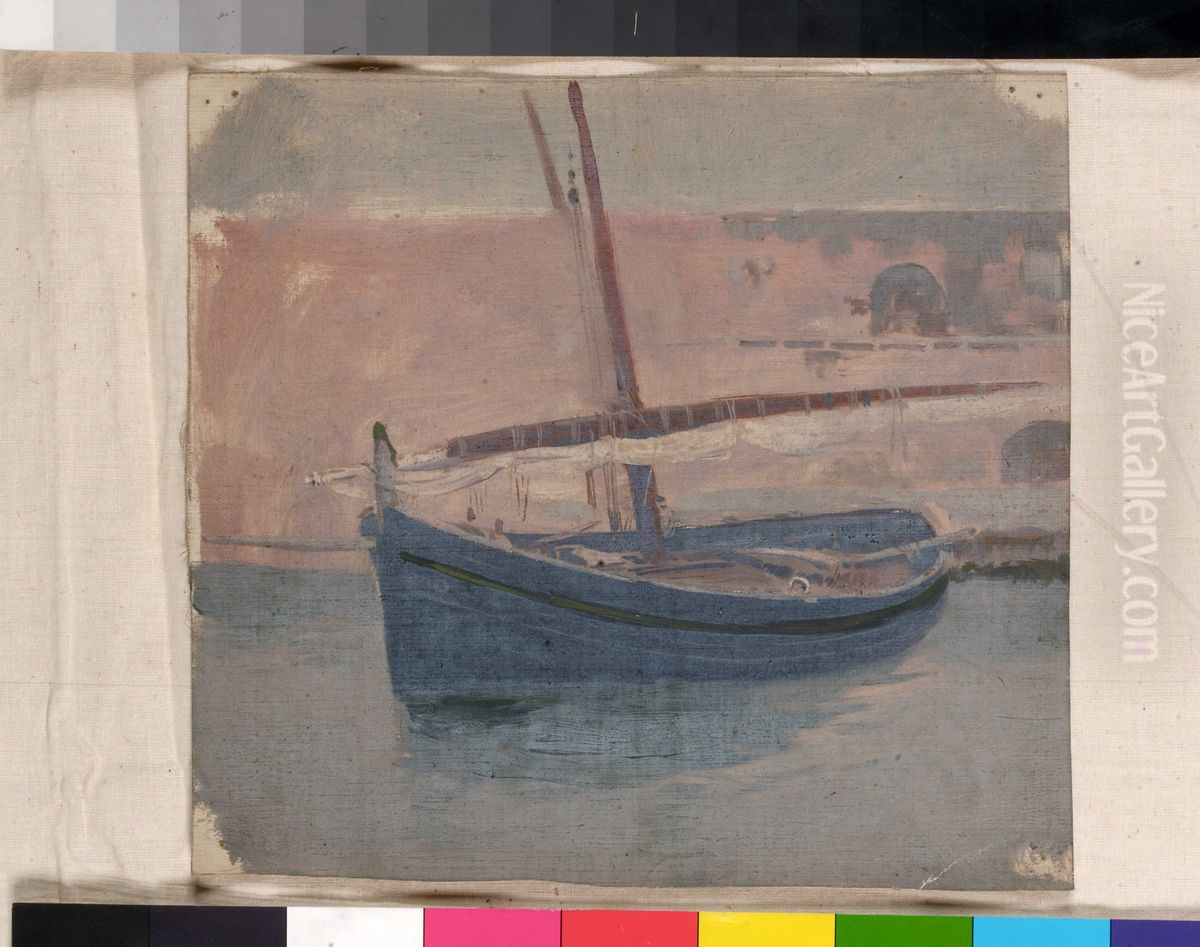 A Maltese dghaisa Oil Painting by John Fraser