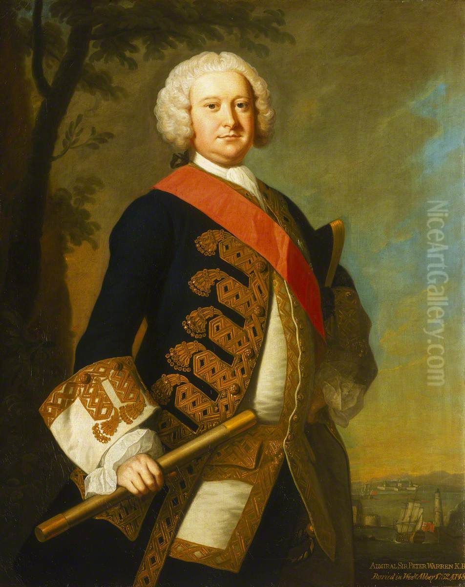 Admiral Sir Peter Warren, 1703/04-52 Oil Painting by Thomas Hudson