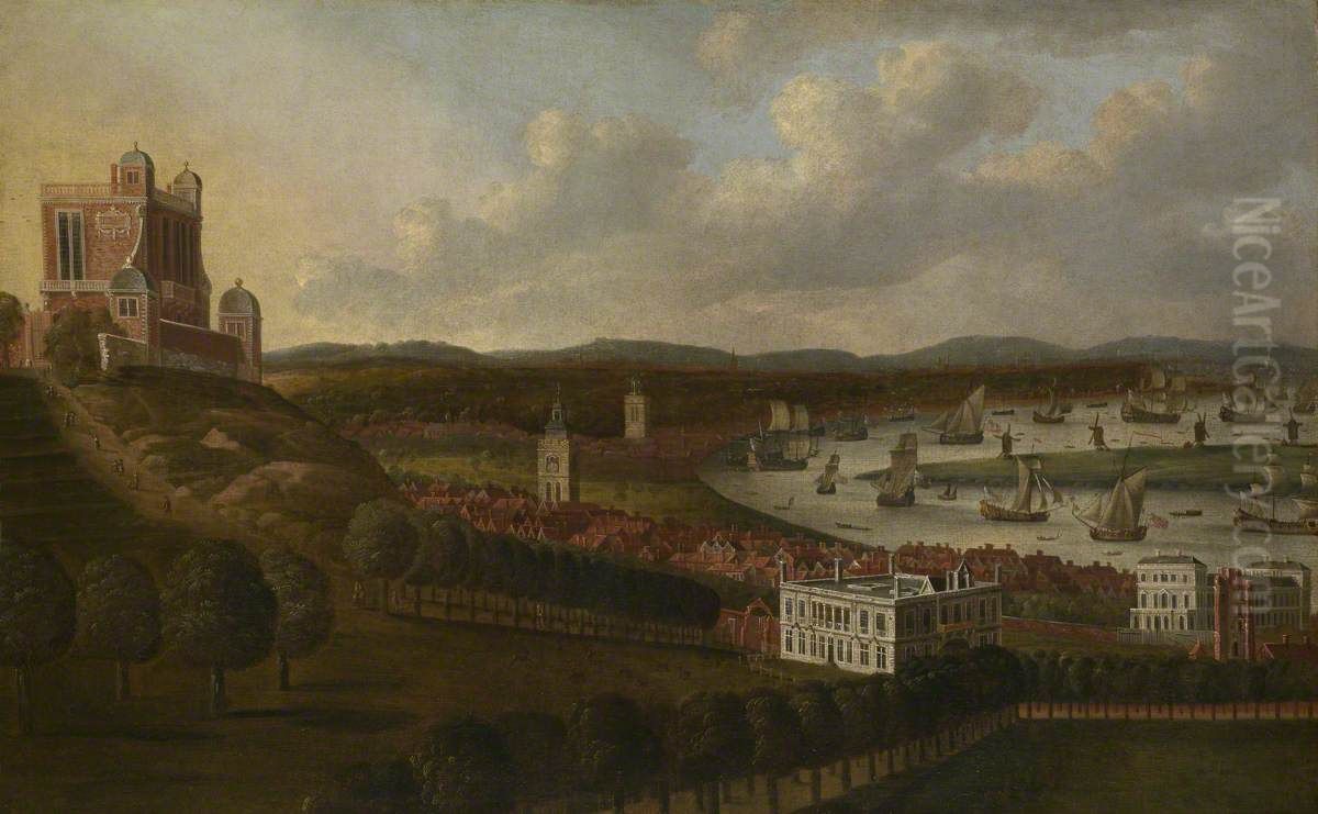 the Queen's House and the Royal Observatory, Greenwich Oil Painting by Jan Griffier I