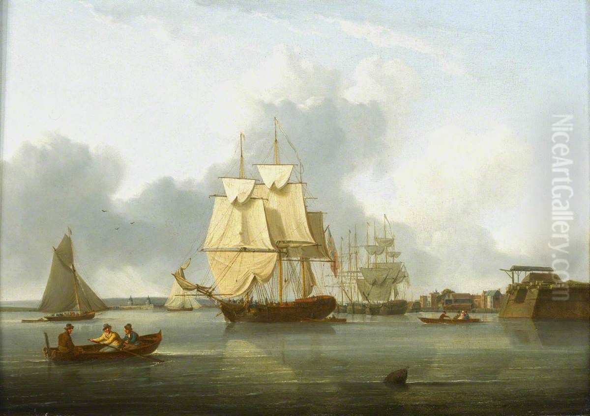 Shipping on the Thames off Deptford Oil Painting by William Anderson