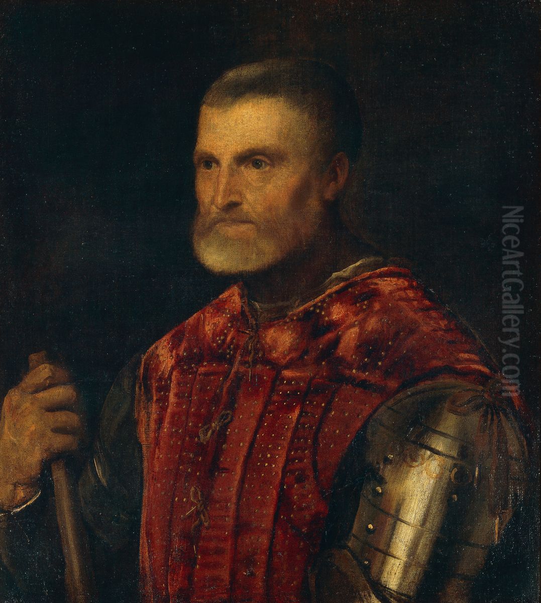 Uomo in armatura Oil Painting by Titian