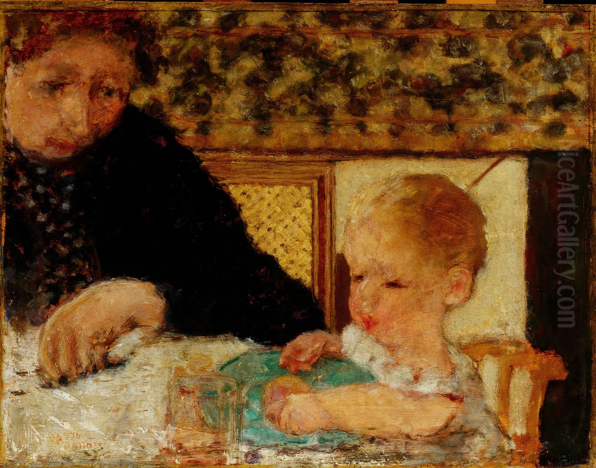 Mother and child Oil Painting by Pierre Bonnard