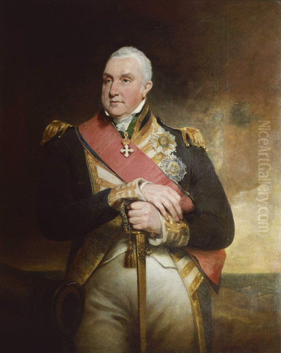Admiral Sir Edward Pellew (1757-1833), 1st Viscount Exmouth Oil Painting by William Owen