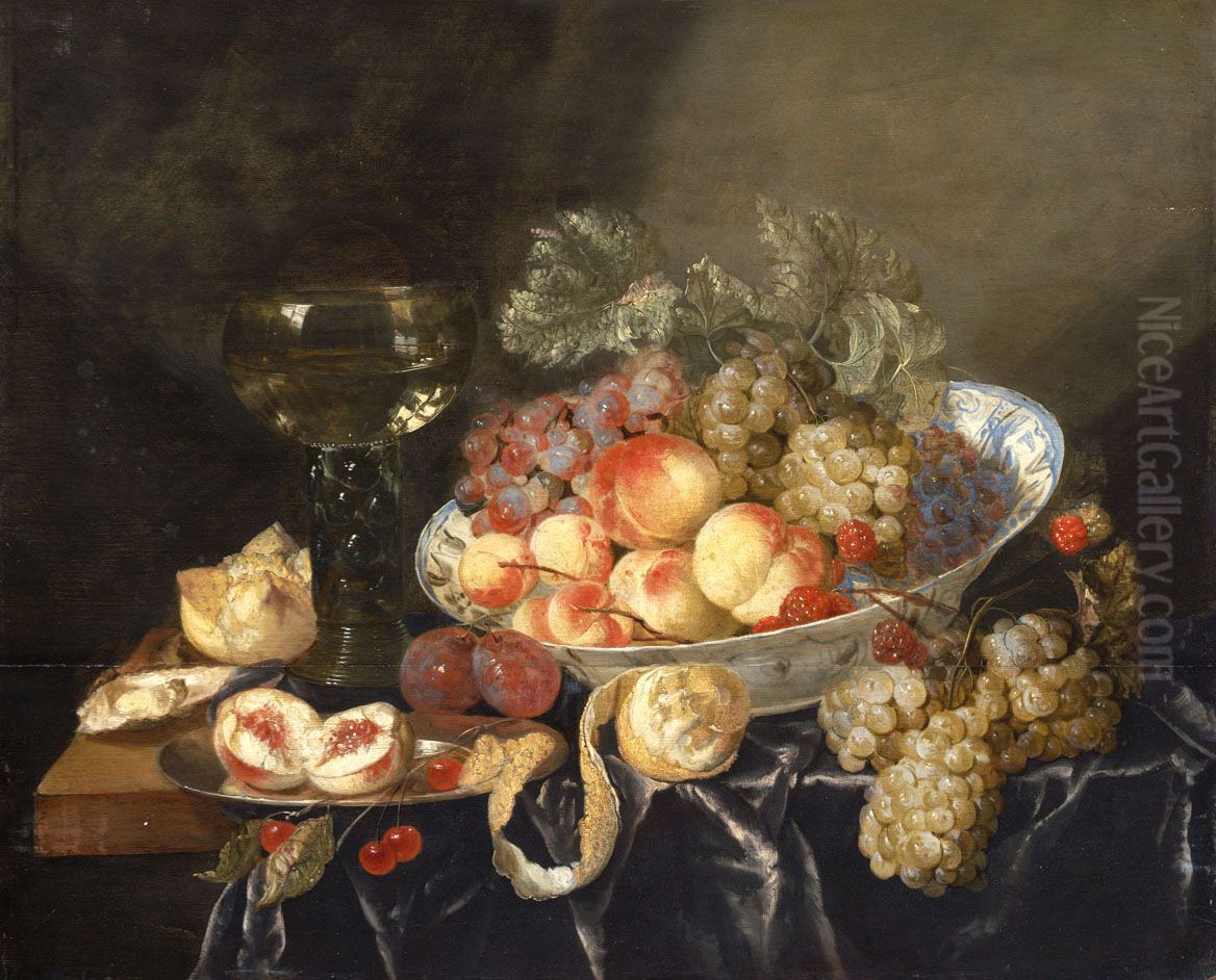 Fruit Still Life Oil Painting by Abraham Van Beijeren