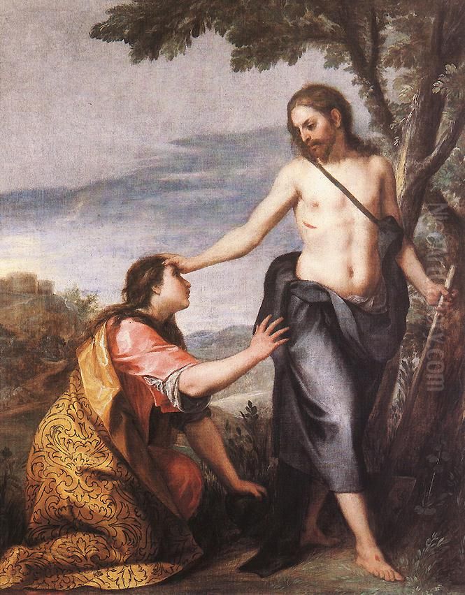 Christ Appearing to Mary Magdalene as a Gardener (Noli me Tangere) Oil Painting by Alonso Cano
