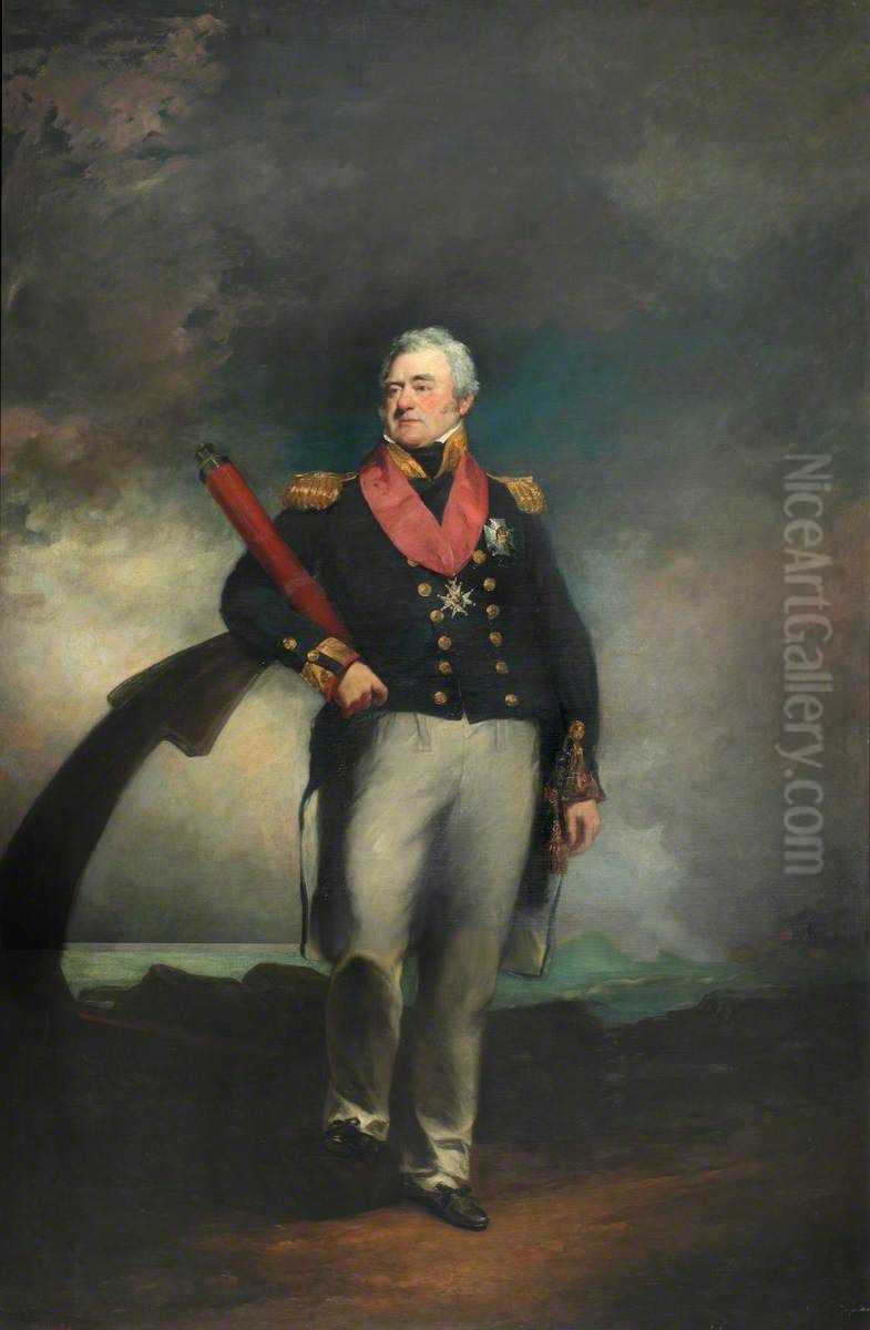 Admiral Lord Amelius Beauclerk (1771-1846) Oil Painting by John Jackson