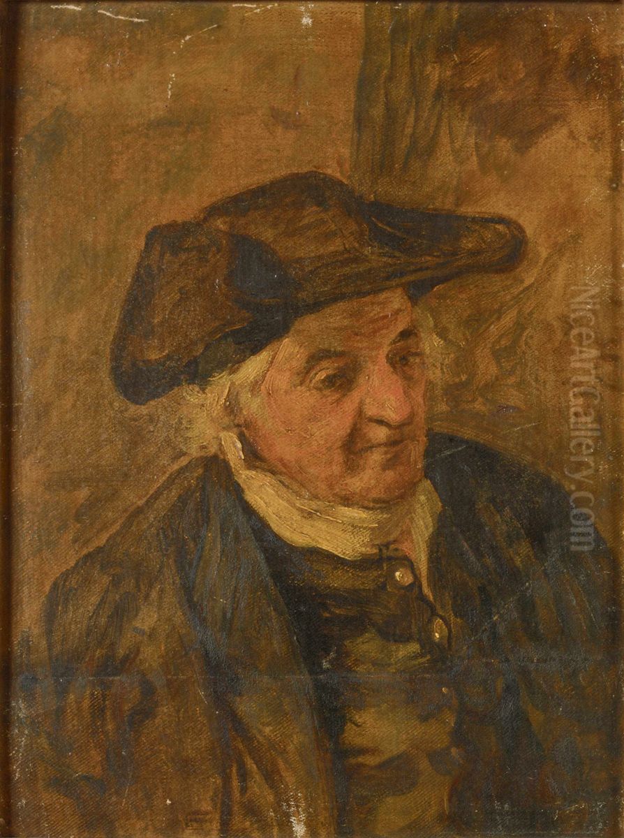 'Handyson, a Greenwich Pensioner (b. 1757)' Oil Painting by John Burnet