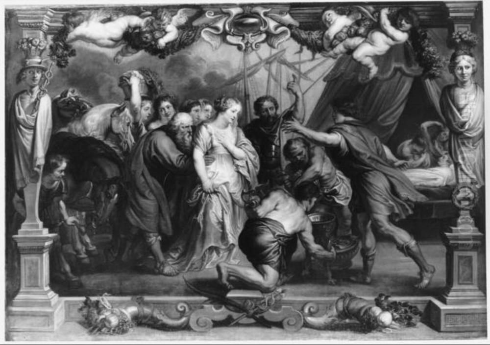 Briseis Returning to Achilles Oil Painting by (studio of) Rubens, Peter Paul