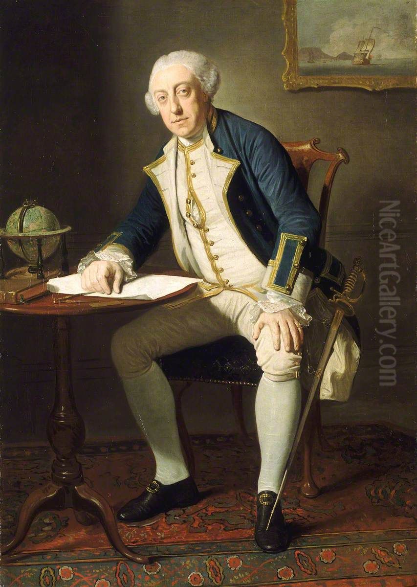 Captain Philip Affleck, after 1725-1799 Oil Painting by Edward Penny