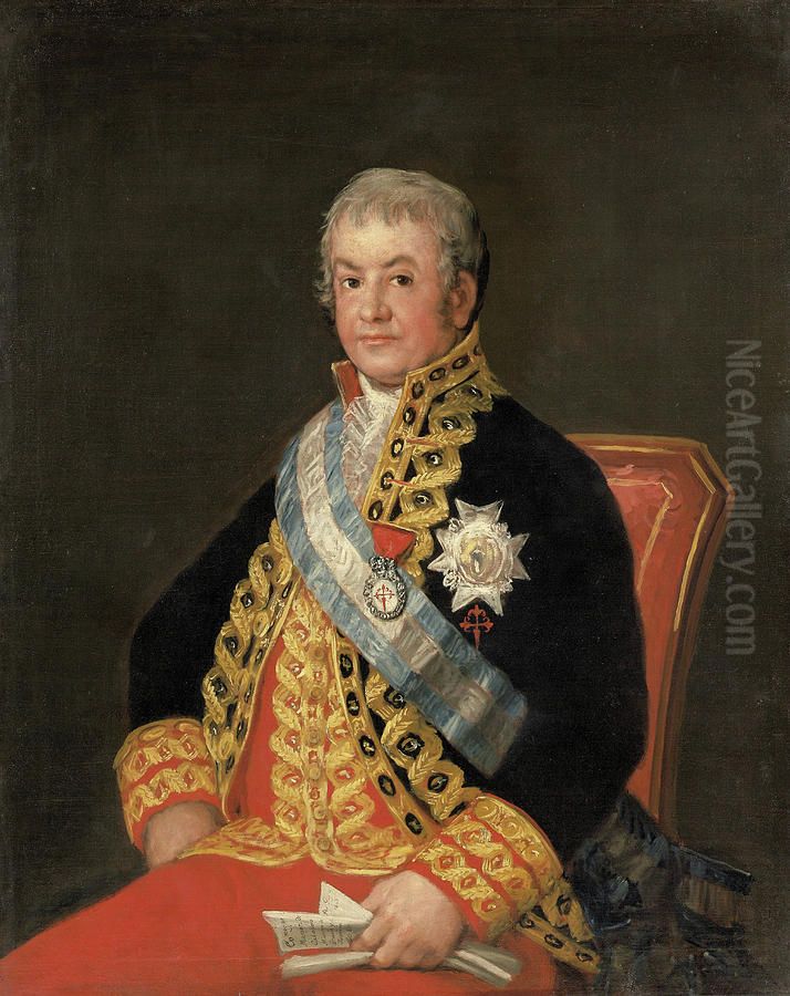 Portrait of Jose Antonio Marques de Caballero Oil Painting by Francisco Goya Fuendetodos