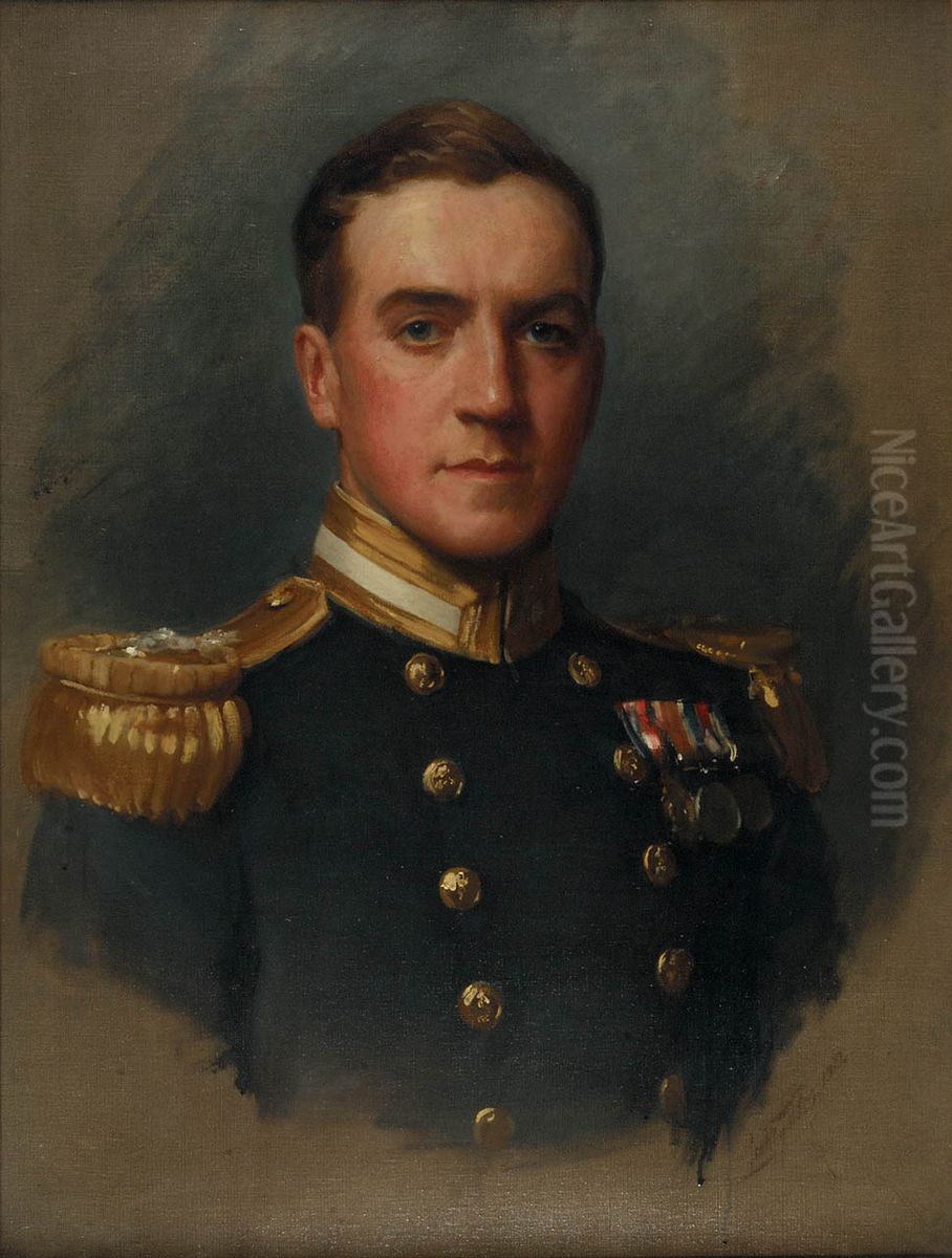 Lieutenant-Commander Denis Quentin Fildes, 1889-1975 Oil Painting by Luke Fildes