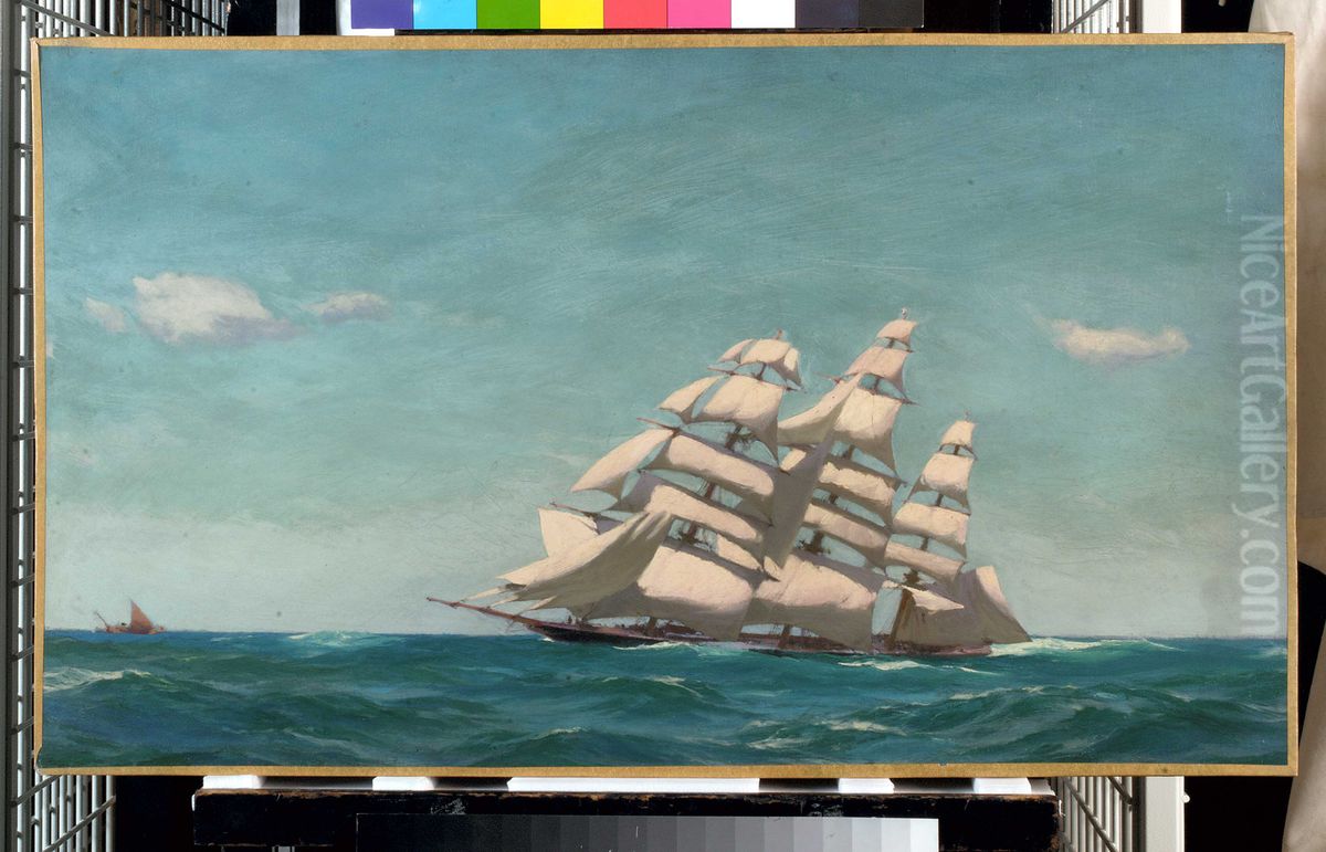 A tea clipper Oil Painting by John Fraser