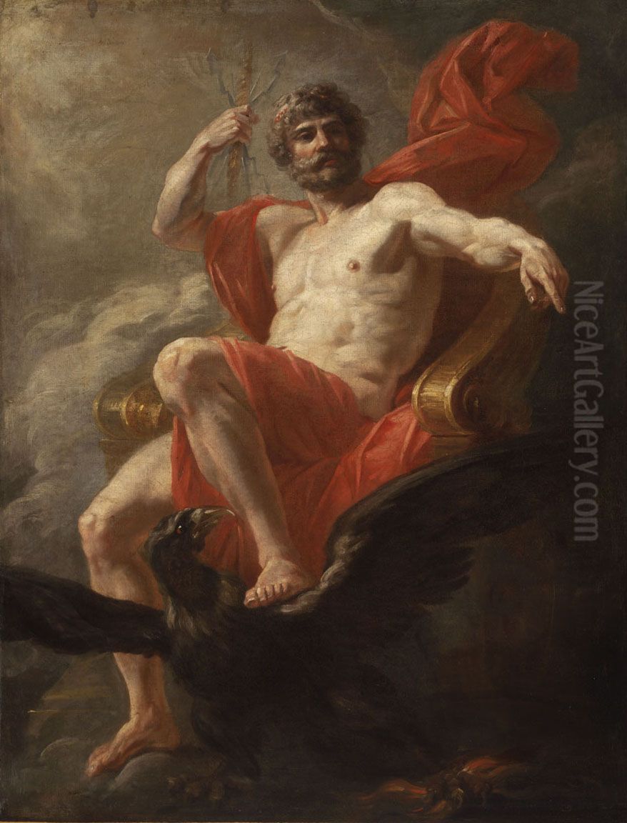 Jupiter Enthroned Oil Painting by Heinrich Fuger