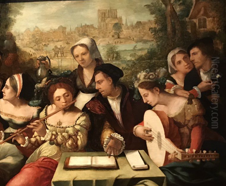 The Prodigal Son amidst the Whores Oil Painting by Jan Cornelisz Vermeyen