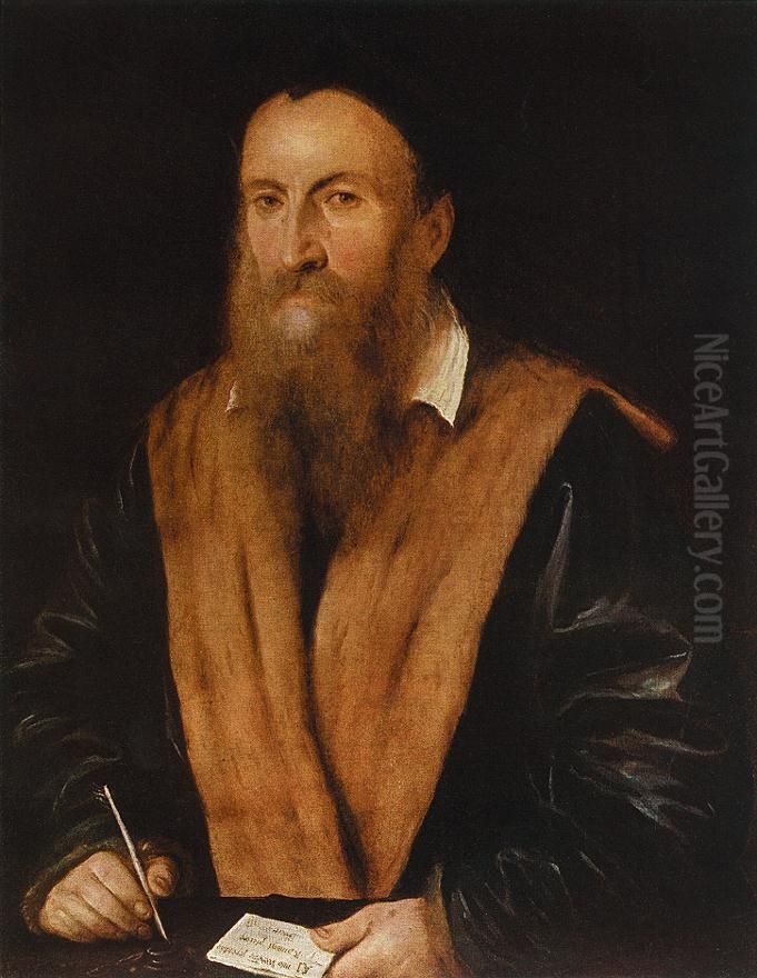 Portrait of Girolamo Romanino Oil Painting by Gerolamo Romanino