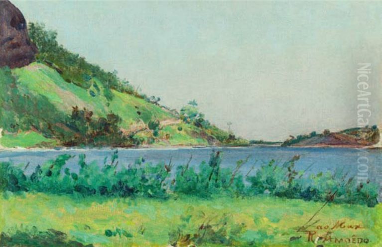 Paisagem com mar Oil Painting by Rodolfo Amoedo