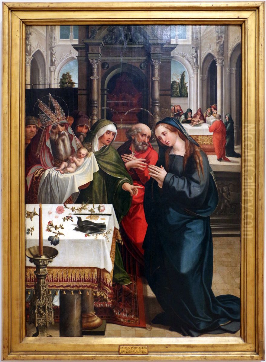 Presentation of Jesus at the Temple Oil Painting by Garcia Fernandes