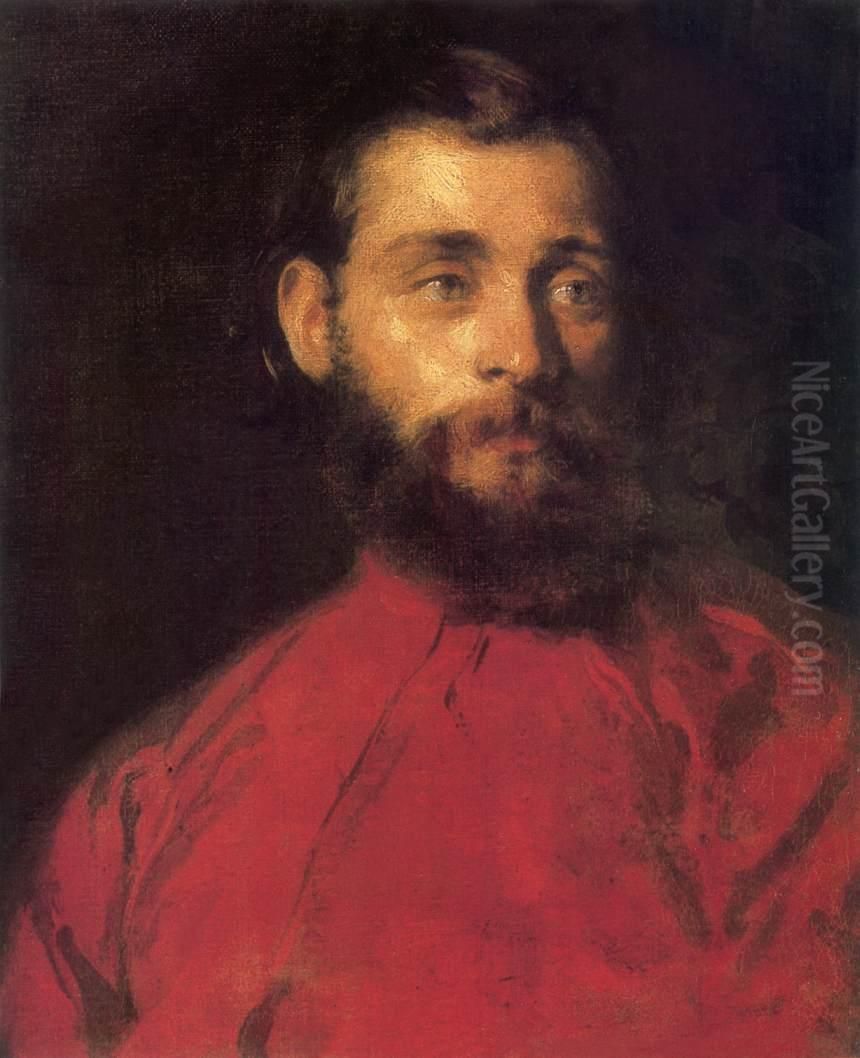 Self-portrait Oil Painting by Karoly Brocky