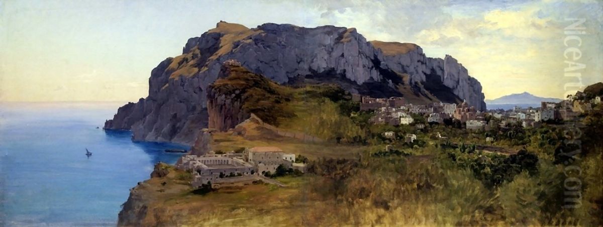 The Island of Capri Oil Painting by Antal Ligeti