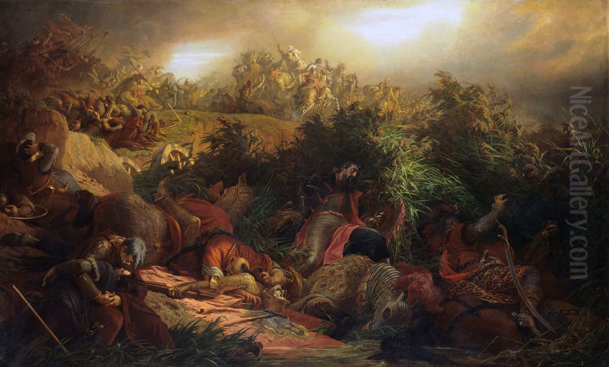 The Battle of Mohacs Oil Painting by Bertalan Szekely