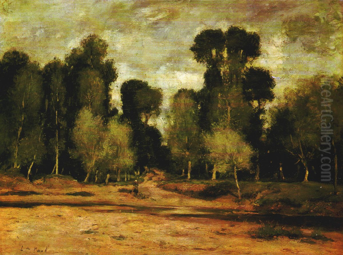 Poplars Oil Painting by Laszlo Paal