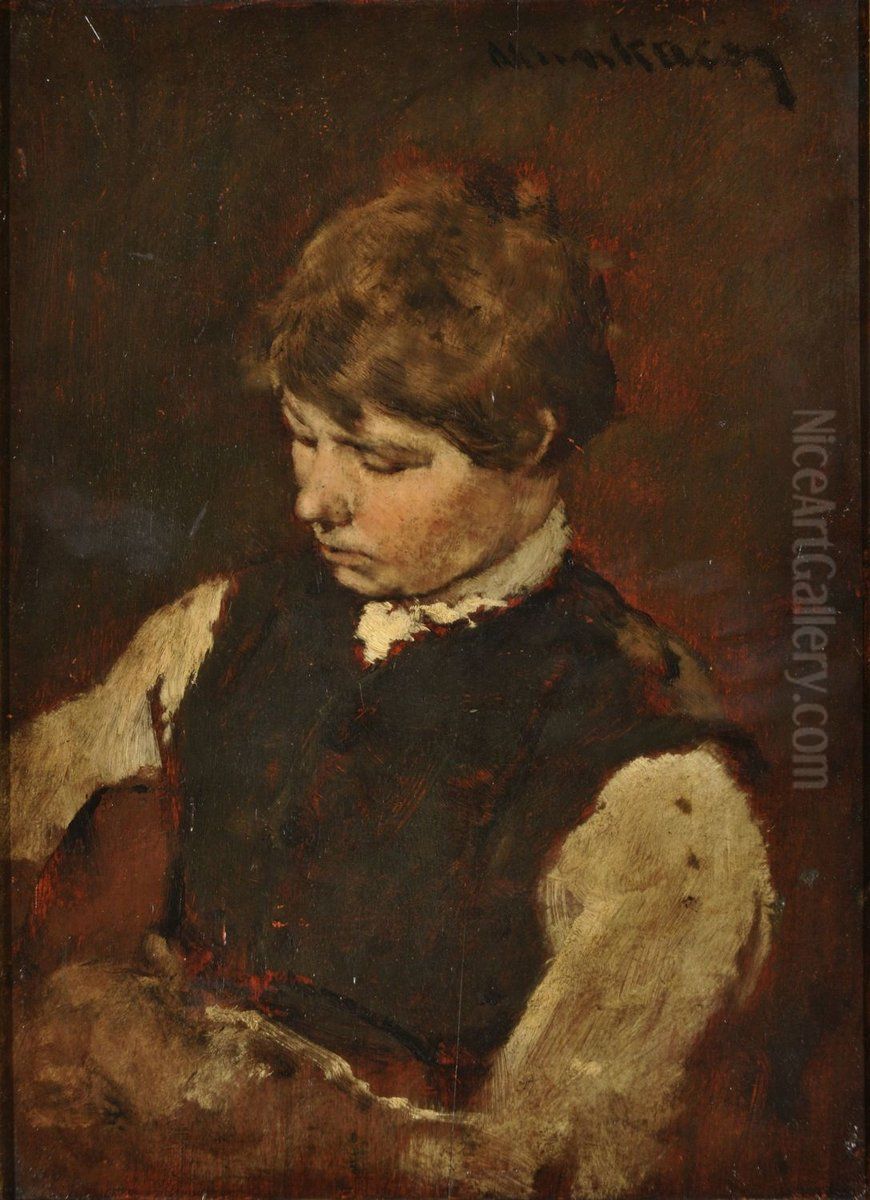 Pawnshop Oil Painting by Mihaly Munkacsy