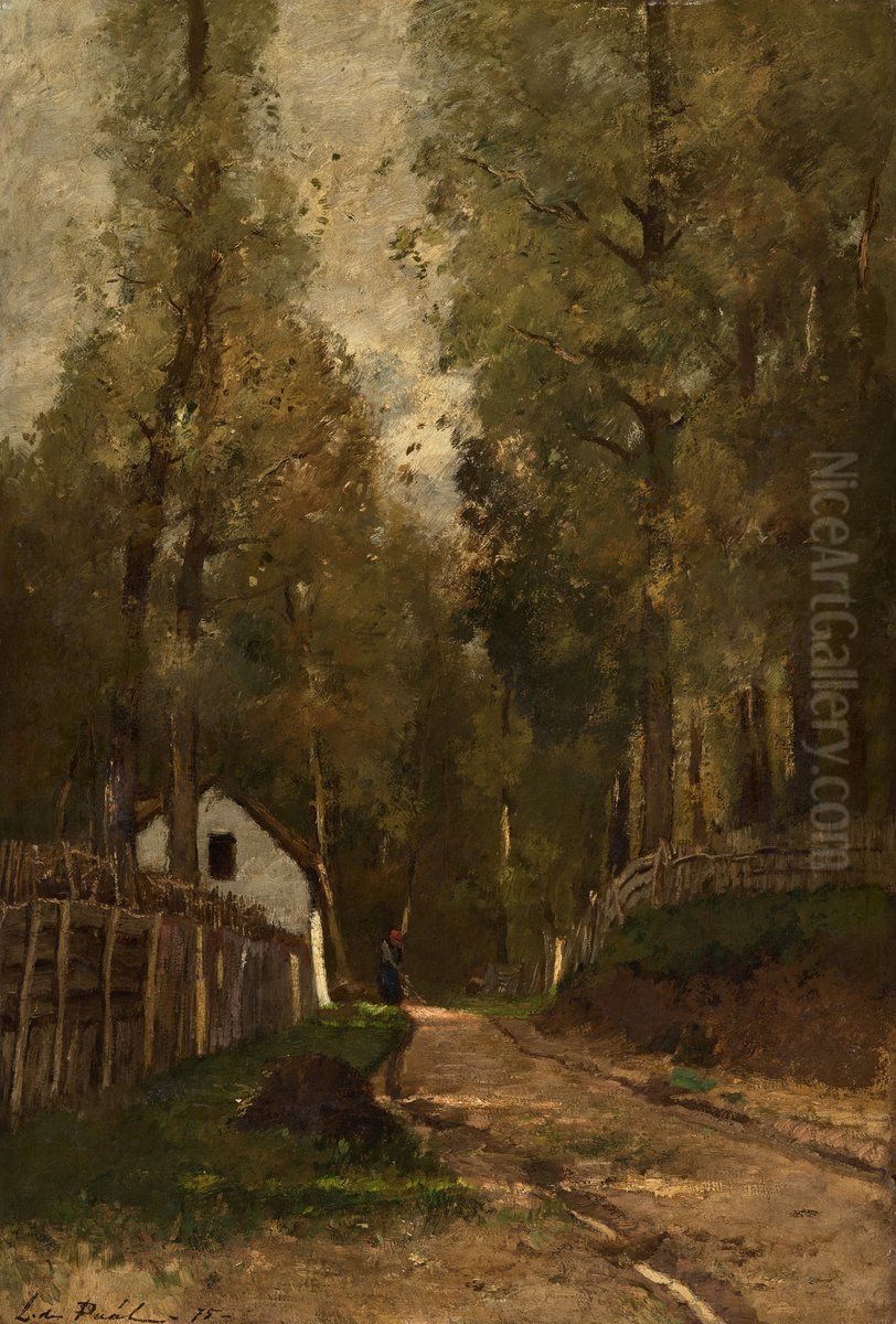 Morning in the Forest Oil Painting by Laszlo Paal