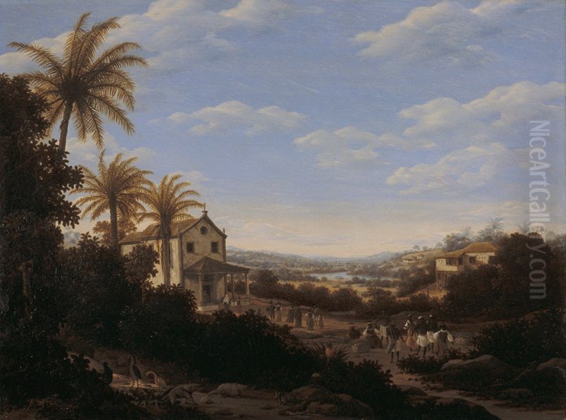 Landscape with Chapel Oil Painting by Frans Post