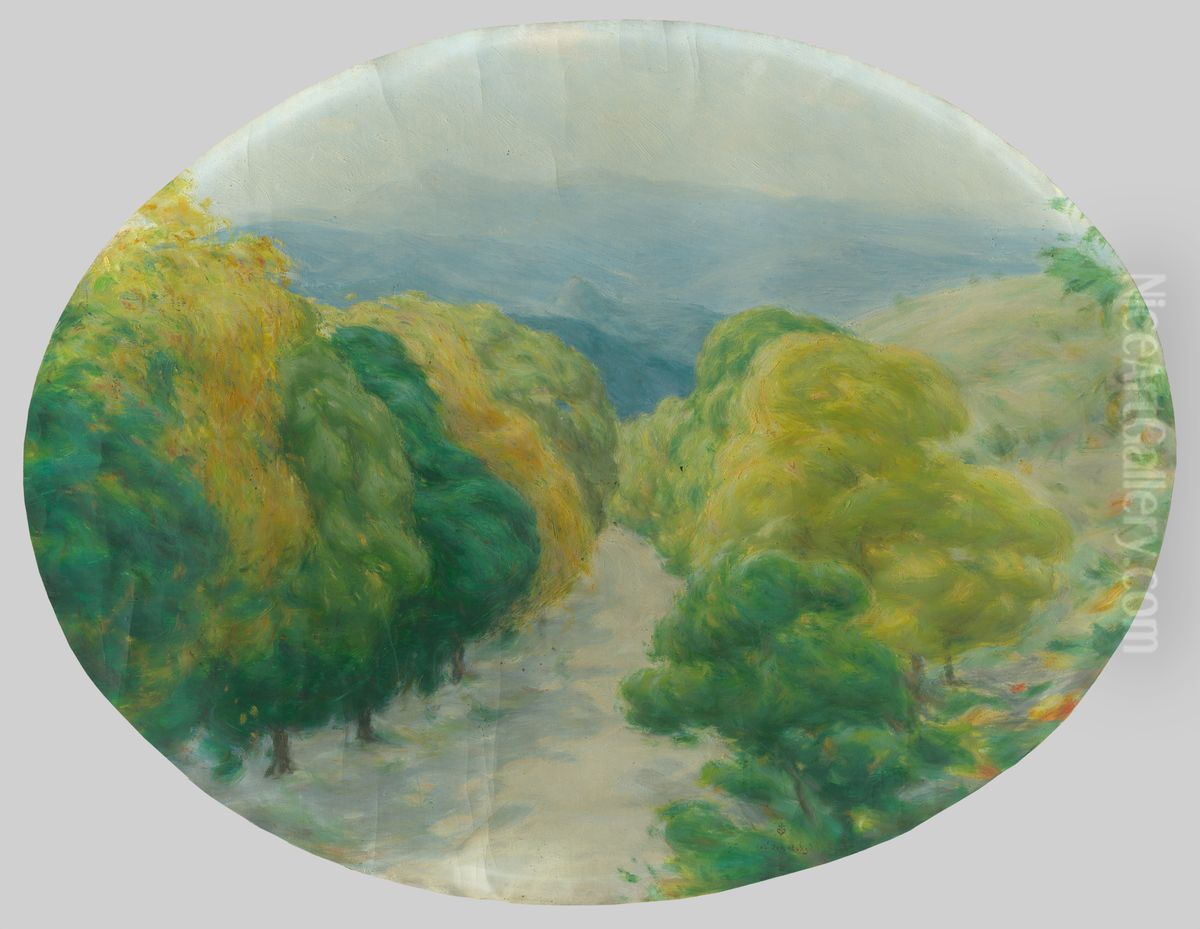 Alej Oil Painting by Karol Miloslav Lehotsky