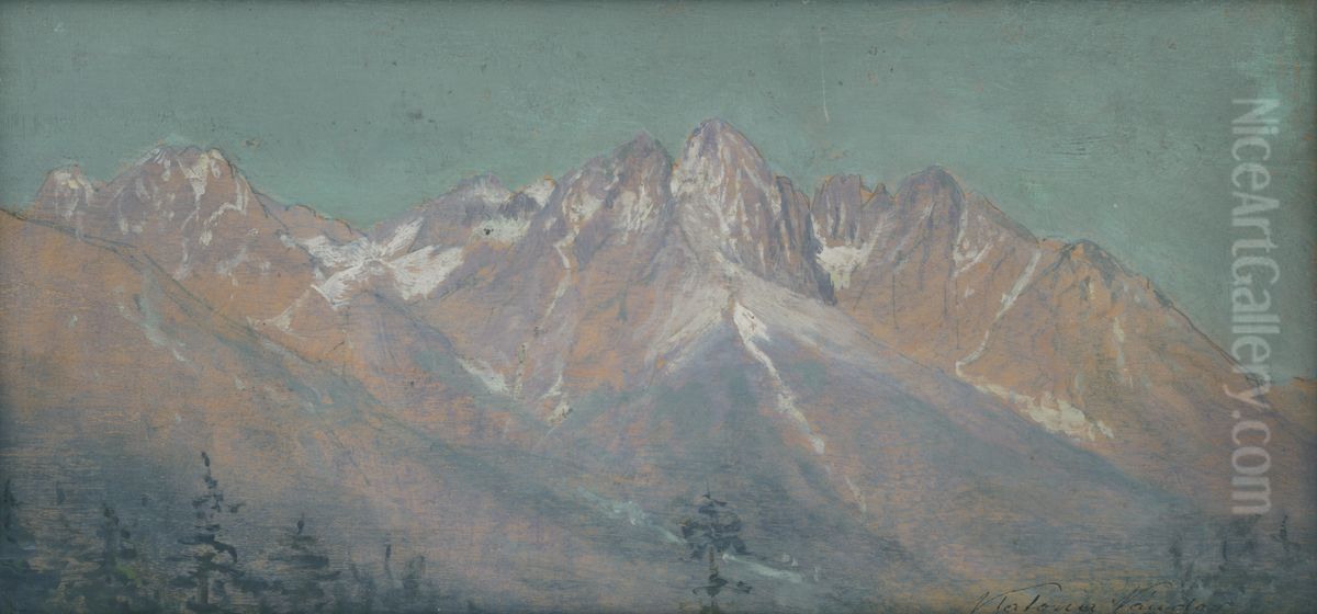 Pohlad na Vysoke Tatry Oil Painting by Nandor Katona