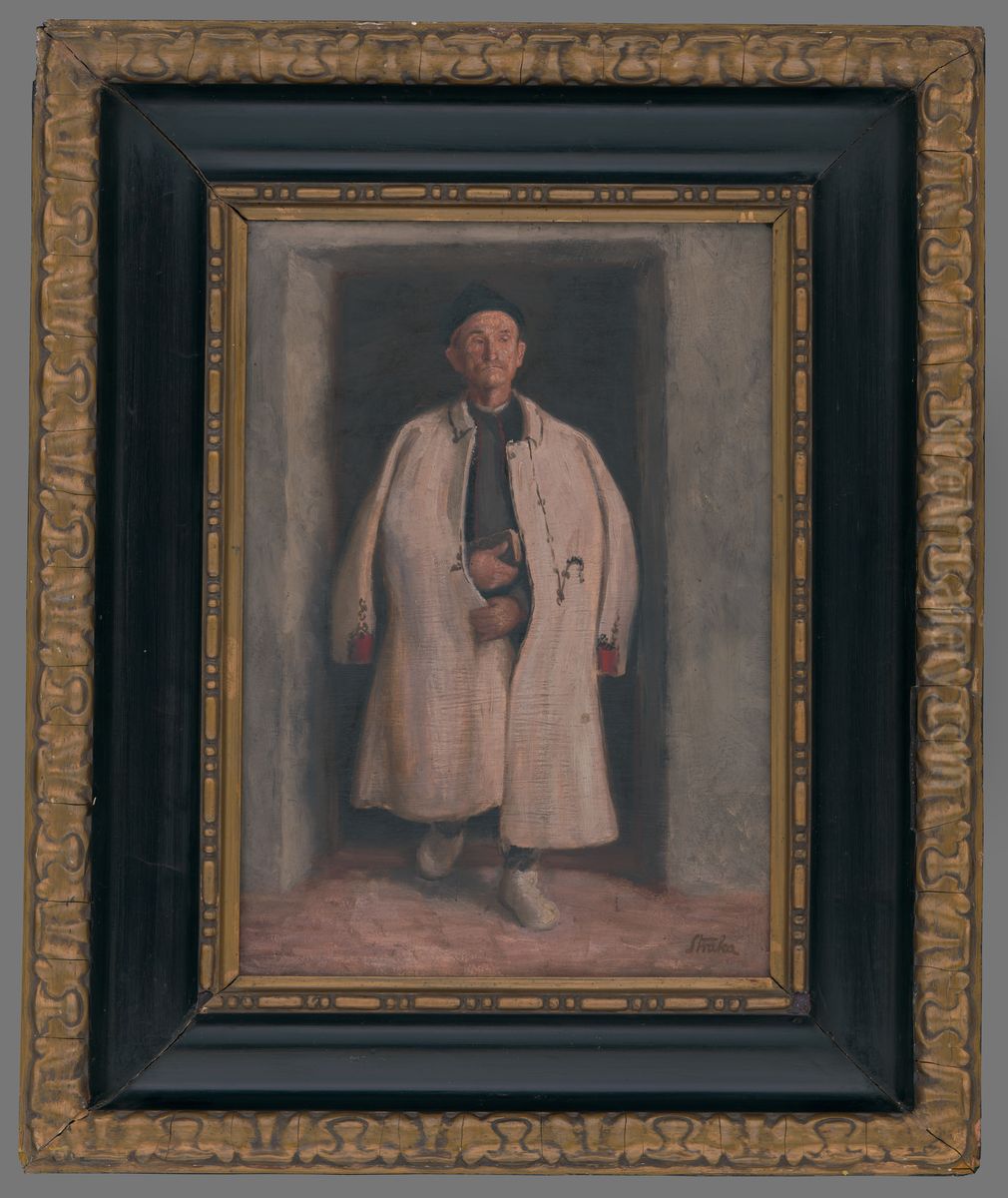 Do kostola Oil Painting by Stefan Straka