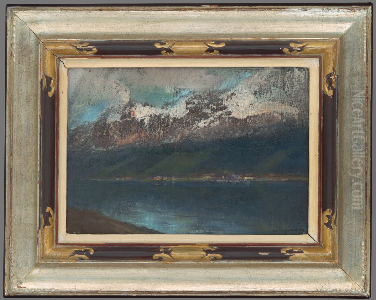 Tatranske pleso Oil Painting by Laszlo Mednyanszky