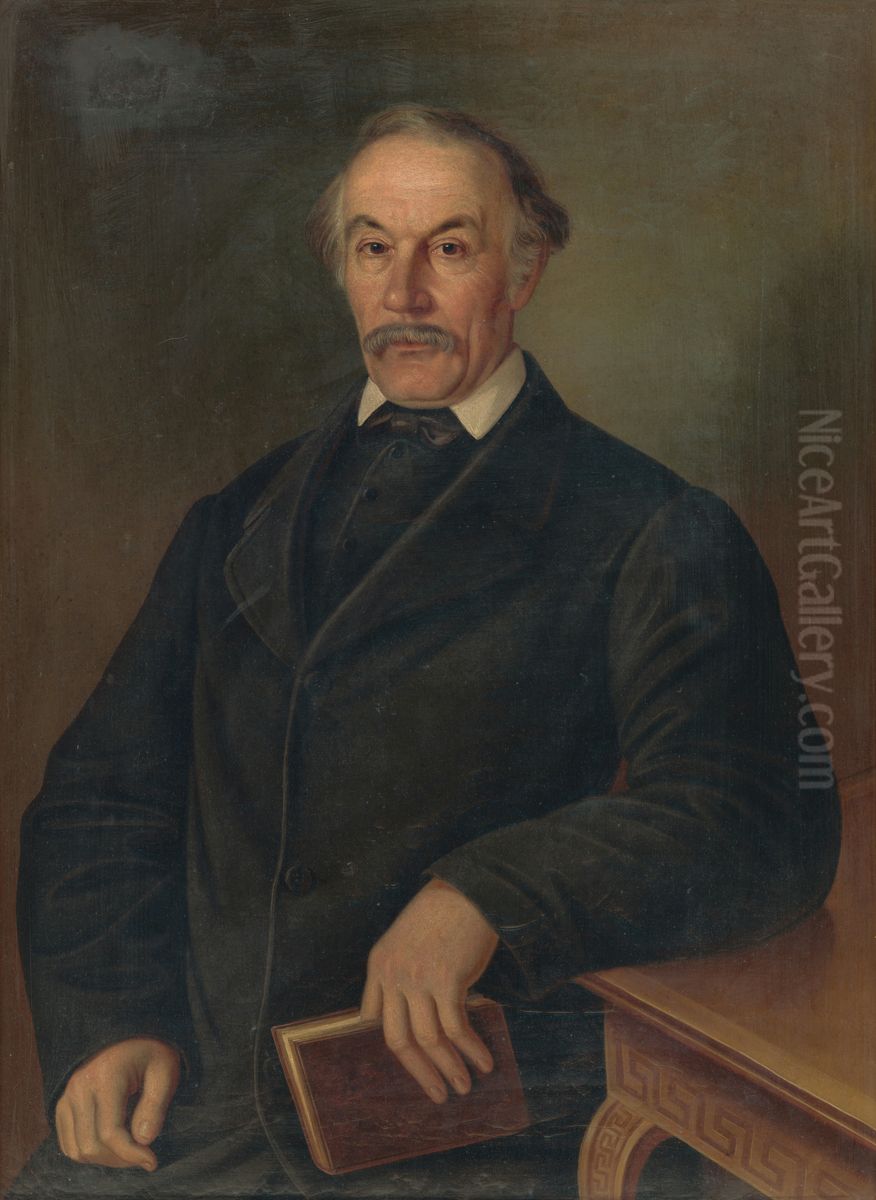 Podobizen J.Vavrecana Oil Painting by Peter Michal Bohun