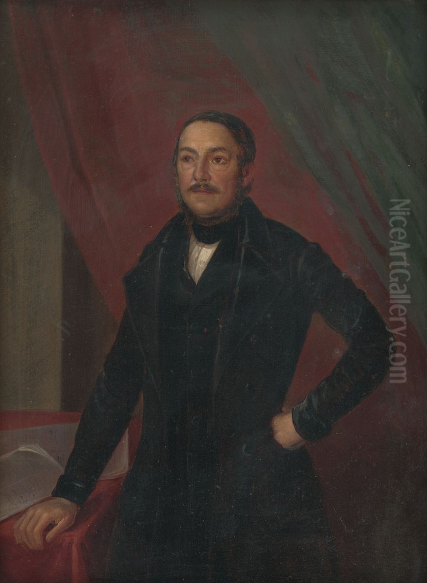 Portret muza Oil Painting by Ernest Zmetak Art Gallery